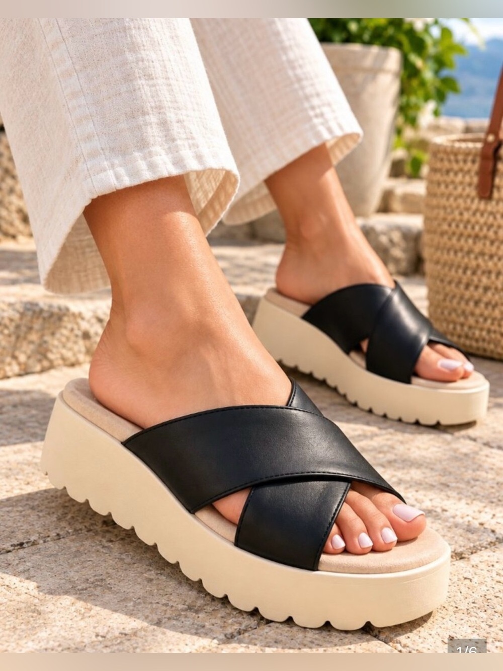 Kensie Cream Tiered Maxi Sandal-Ready